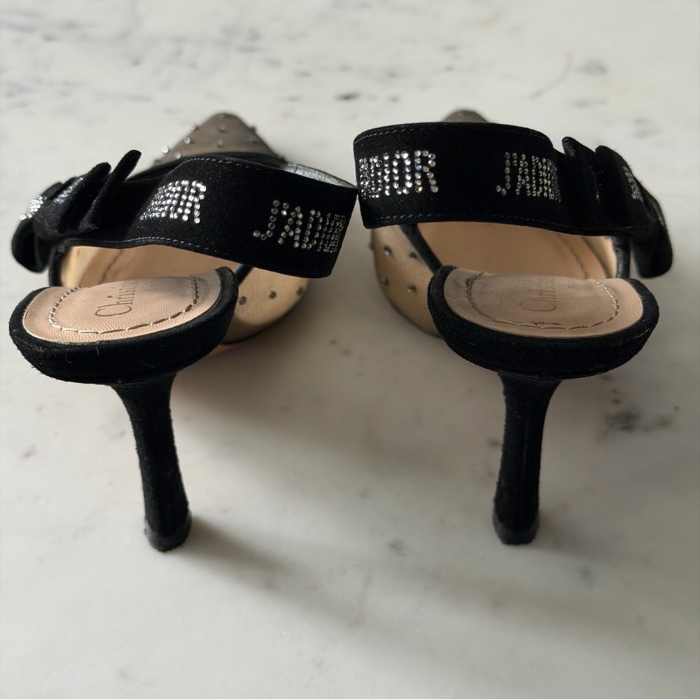 Dior j’Dior Rhinestone Slingback Heels - Picture 4 of 9